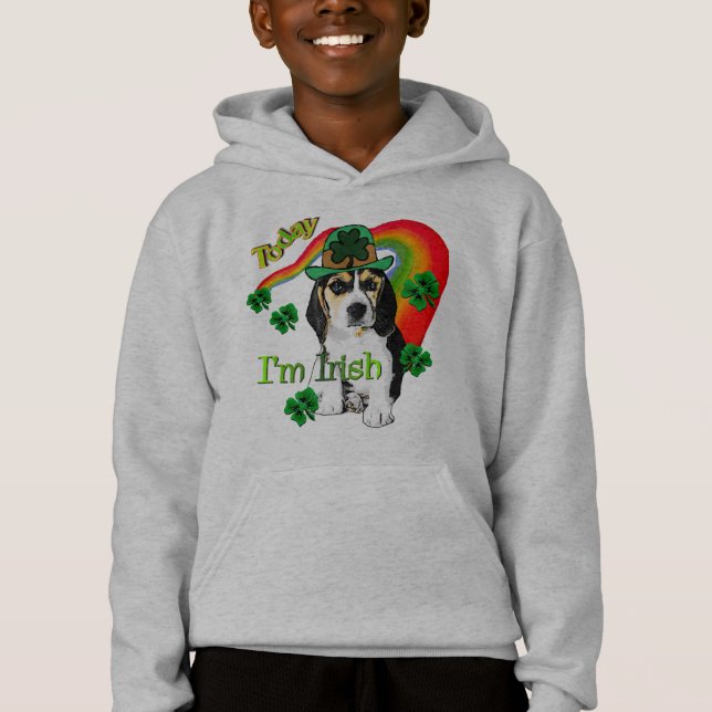 Beagle St Patrick's Day Hoodie (Vorderseite)