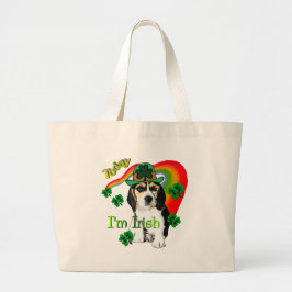 Beagle St Patrick's Day Jumbo Stoffbeutel