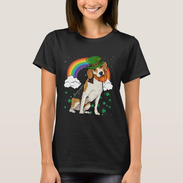 Beagle St Patricks Day Leprechaun T-Shirt (Vorderseite)