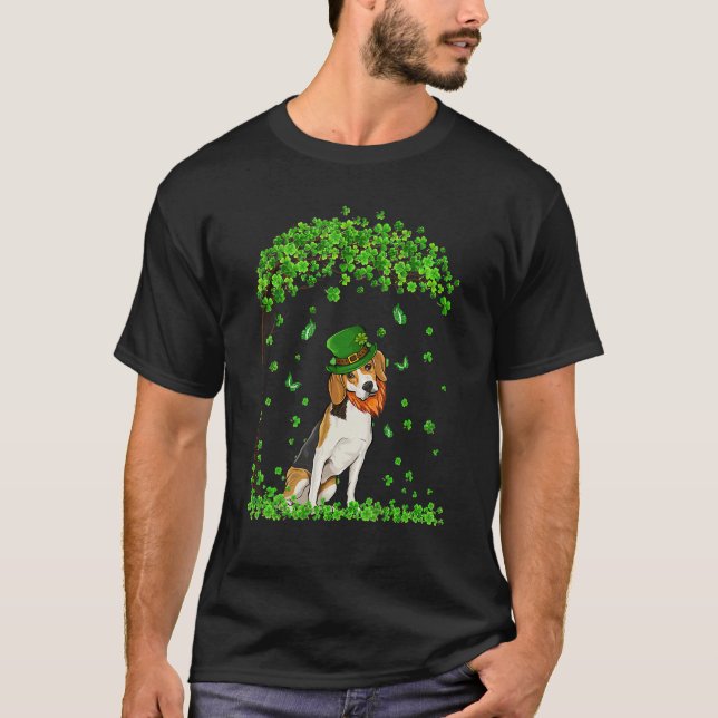 Beagle St Patricks Day Lover Irish Shamrock Dog Lo T-Shirt (Vorderseite)