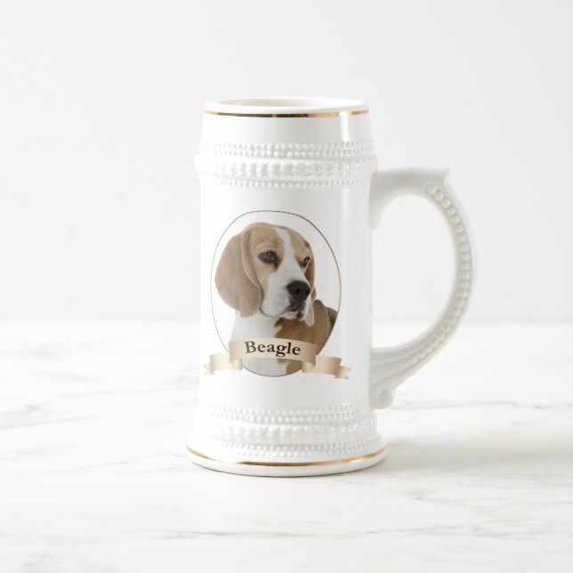 Beagle Stein Bierglas (Rechts)