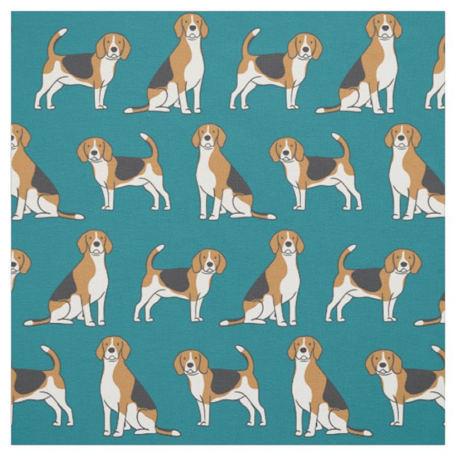 Beagle Stoff-PICK IHRE FARBE! Stoff (Muster)