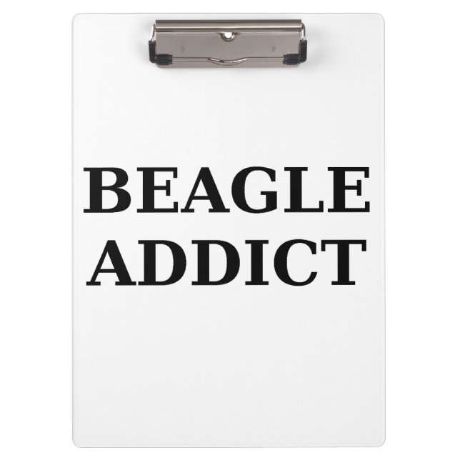 Beagle-Süchtig Klemmbrett (Vorderseite)