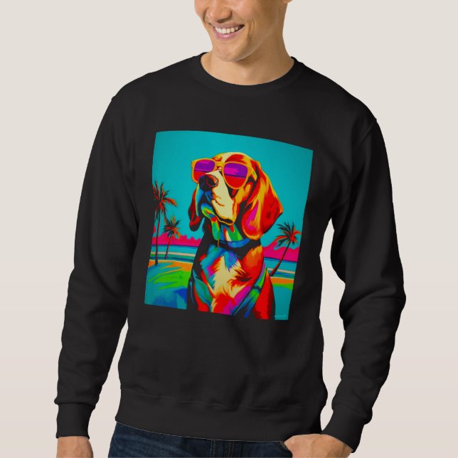 Beagle Summer Vacation Sweatshirt (Vorderseite)