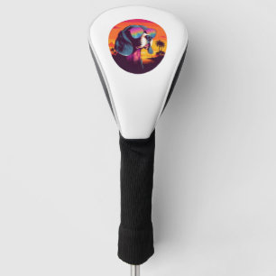 Beagle Sunset Background Shirt, Beagle Mama, Beagl Golf Headcover