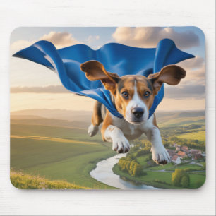 Beagle Superhelden-Mauspad Mousepad