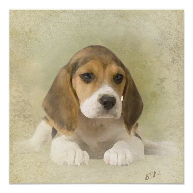 Beagle Tapestyle Imitate Canvas Print Acrylic Prin Poster (Vorderseite)