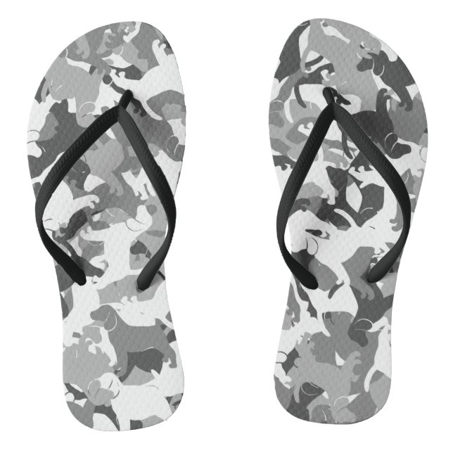 Beagle-Tarnung Flip Flops (Fußbett)