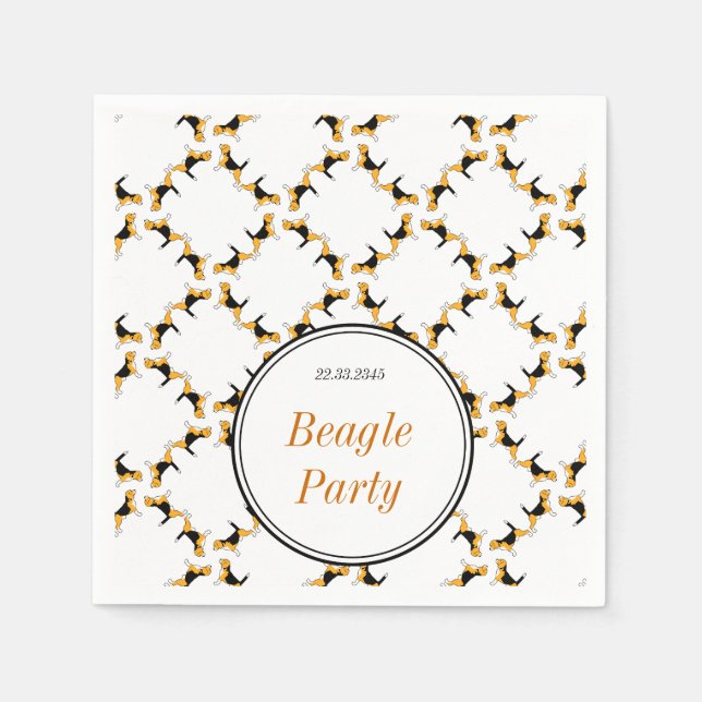 Beagle-Taschentücher Serviette (Vorderseite)