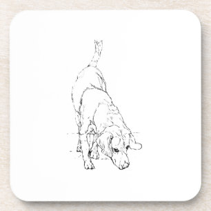 Beagle-Tasse – handgezeichnete Tinte-Hund  Getränkeuntersetzer