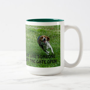 Beagle-Tasse Zweifarbige Tasse