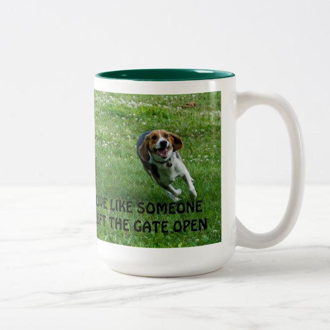 Beagle-Tasse Zweifarbige Tasse (Rechts)