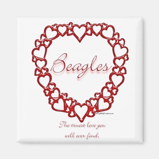 Beagle True Love Magnet (Vorne)