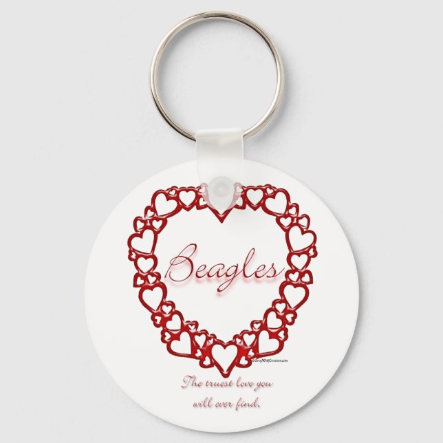 Beagle True Love - Schlüsselanhänger (Vorderseite)