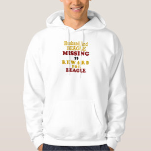 Beagle-u. Ehemann-vermisste Belohnung für Beagle Hoodie
