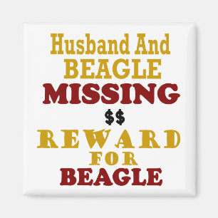 Beagle-u. Ehemann-vermisste Belohnung für Beagle Magnet
