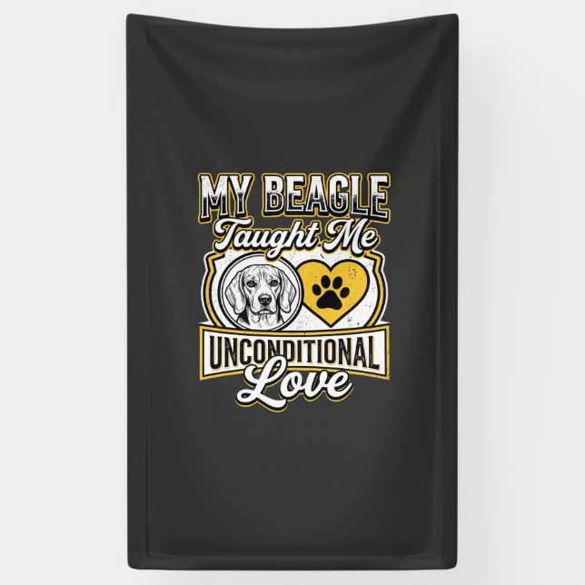 Beagle Unbedingte Liebe Hundebesitzer Banner (Vertikal)