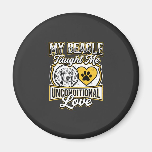 Beagle Unbedingte Liebe Hundebesitzer Magnet (Vorne)