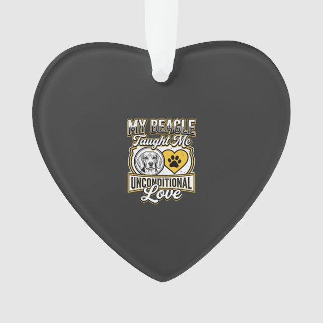Beagle Unbedingte Liebe Hundebesitzer Ornament (Vorderseite)