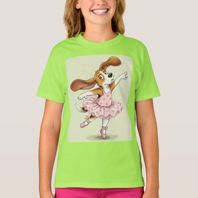 Beagle und Ballett von Natasha Us T-Shirt (Vorderseite)