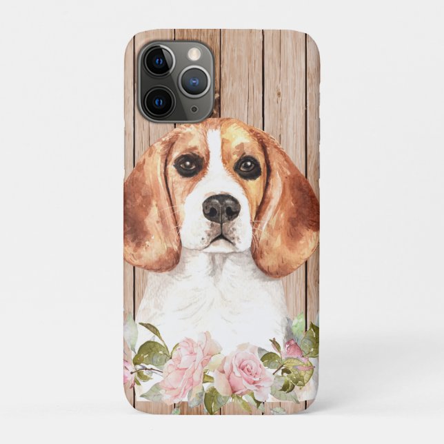 Beagle und Blume Case-Mate iPhone Hülle (Rückseite)
