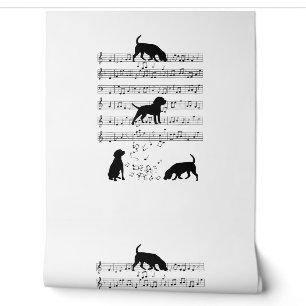Beagle und Musiknote Clef Musiker Niedlicher Beagl Tapete