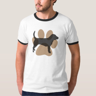 Beagle und Pawprint T-Shirt
