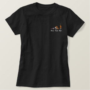 Beagle und Rat bestickt Besticktes T-Shirt