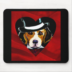 Beagle Valentine Geschenke Mousepad