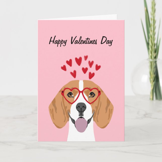 Beagle Valentines Carte de chien - chien valentine (Devant)