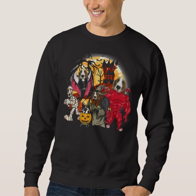 Beagle Vampire Mummy Evil Hexenkostüm Sweatshirt (Vorderseite)