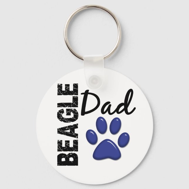 BEAGLE VATER 2 SCHLÜSSELANHÄNGER (Vorderseite)