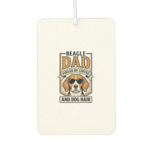 Beagle-Vater, angetrieben von Kaffee und Hundehaar Autolufterfrischer