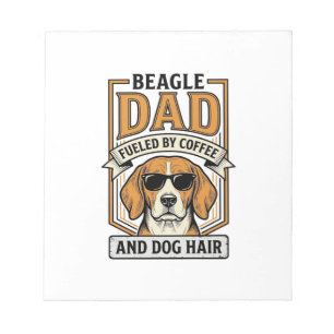 Beagle-Vater, angetrieben von Kaffee und Hundehaar Notizblock