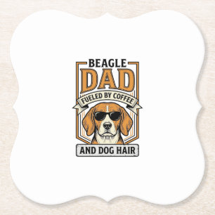 Beagle-Vater, angetrieben von Kaffee und Hundehaar Untersetzer