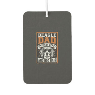 Beagle-Vater angetrieben von Kaffee und Hundehaare Autolufterfrischer