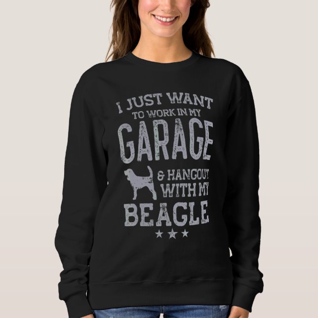 Beagle-Vater-Autogarage-Treffpunkt Männer Sweatshirt (Vorderseite)