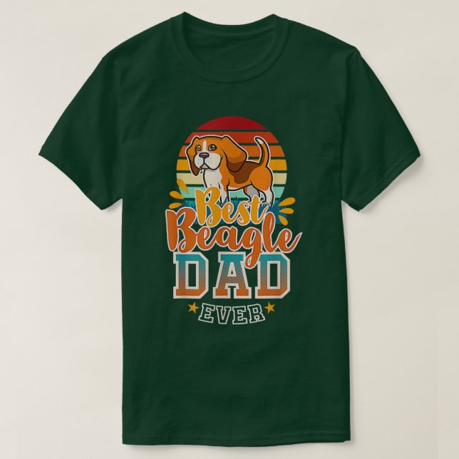 Beagle Vater Englisch Beagle Dog Daddy Pater Dog L T-Shirt (Design vorne)