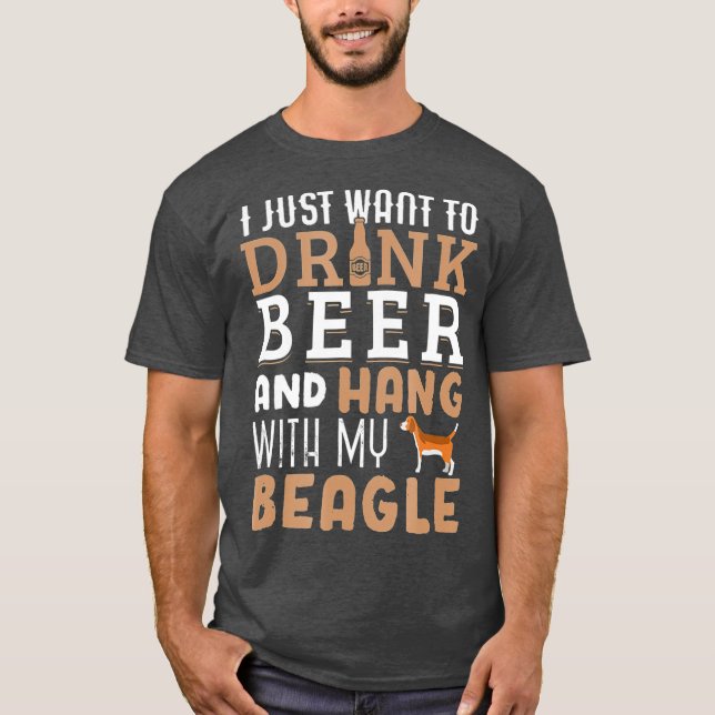 Beagle Vater Funny Vathers Day Hunde Lover Geschen T-Shirt (Vorderseite)