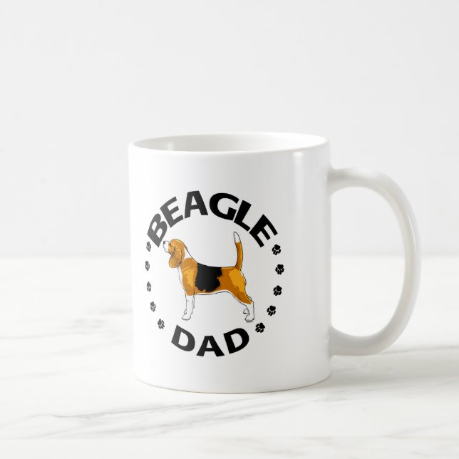 Beagle Vater Kaffeetasse (Rechts)
