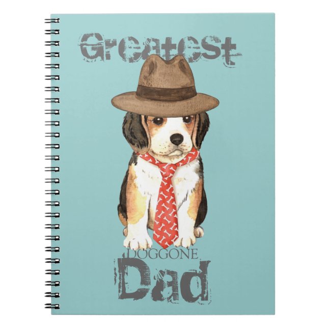 Beagle Vater Notizblock (Vorderseite)