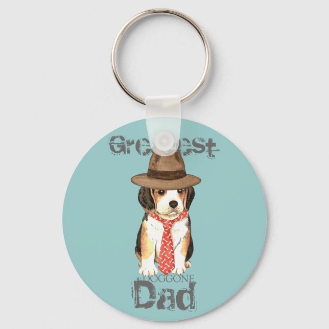 Beagle Vater Schlüsselanhänger (Vorderseite)