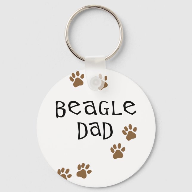 Beagle Vater Schlüsselanhänger (Vorderseite)