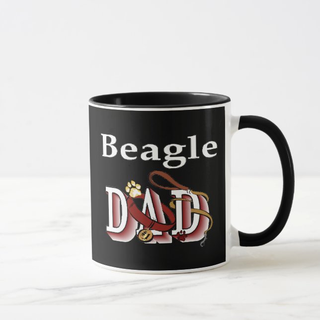 Beagle Vater Tasse (Rechts)