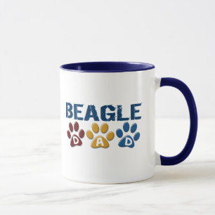 BEAGLE-VATER Tatzen-Druck Tasse