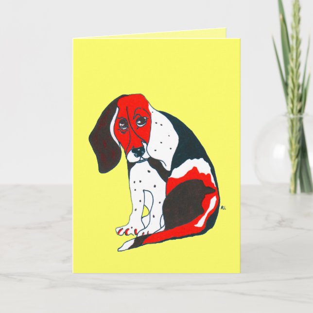 Beagle Vatertagskarte Karte (Vorderseite)