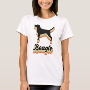 Beagle Vuntage Hund Silhouette T-Shirt