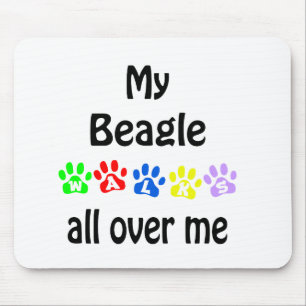 Beagle Walks Design Mousepad