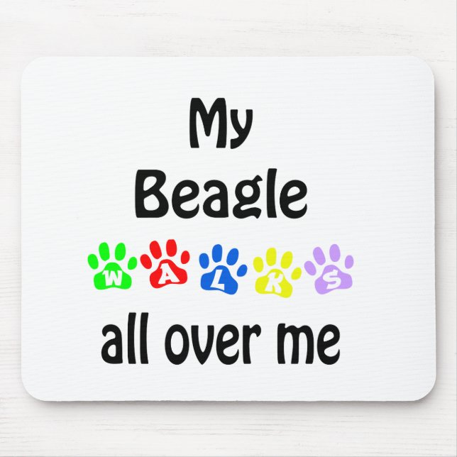 Beagle Walks Design Mousepad (Vorne)