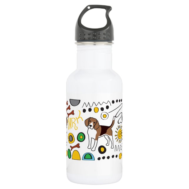 Beagle Wasserflasche (Vorderseite)